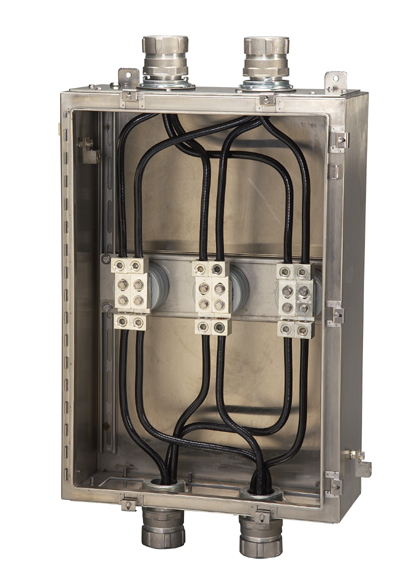 Electrical junction box enclosure 92x92x44mm with 5 terminals IP54 Grey 